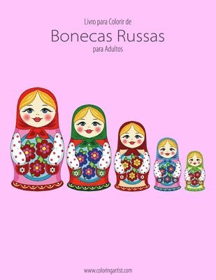 bokomslag Livro para Colorir de Bonecas Russas para Adultos 1