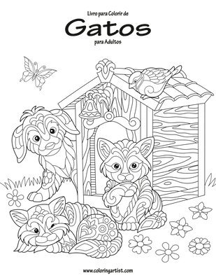 bokomslag Livro para Colorir de Gatos para Adultos 1
