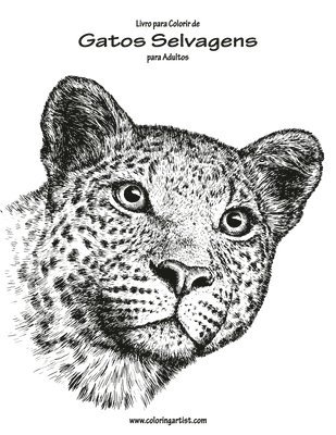 bokomslag Livro para Colorir de Gatos Selvagens para Adultos 1