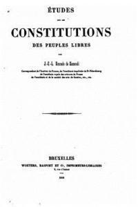 Études sur les constitutions des peuples libres 1