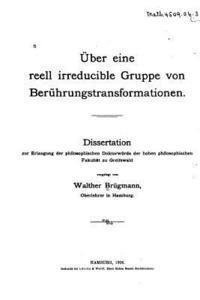 bokomslag Über eine reell irreducible gruppe von berührungs-transformationen