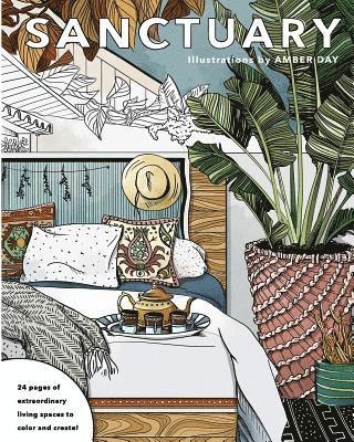 bokomslag Sanctuary: Living Spaces Coloring Book