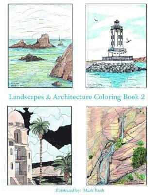 bokomslag Landscapes & Architecture Coloring Book 2: Adult and youth coloring book