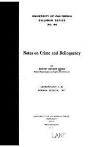 bokomslag Notes on crime and delinquency