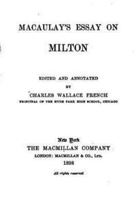 bokomslag Macaulay's Essay on Milton