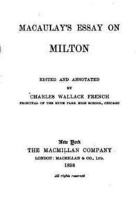 Macaulay's Essay on Milton 1