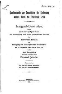 bokomslag Quellenkunde zur Geschichte der Eroberung Maltas durch die Franzosen 1798