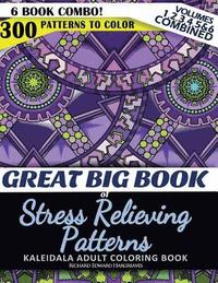bokomslag Great Big Book of Stress Relieving Patterns - Kaleidala Adult Coloring Book - 300 Patterns To Color - Vol. 1,2,3,4,5 & 6 Combined: 6 Book Combo - Rang