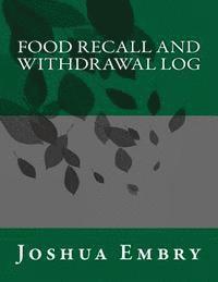 bokomslag Food Recall and Withdrawal Log