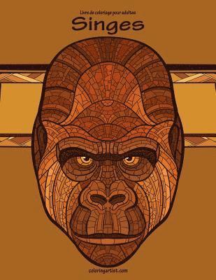 bokomslag Livre de coloriage pour adultes Singes