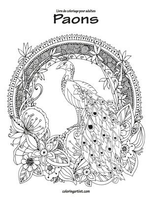 Livre de coloriage pour adultes Paons 1 1