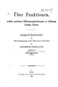 Über Funktionen, Welche Gewissen Differenzengleichungen N. Ordnung Genüge Leisten 1