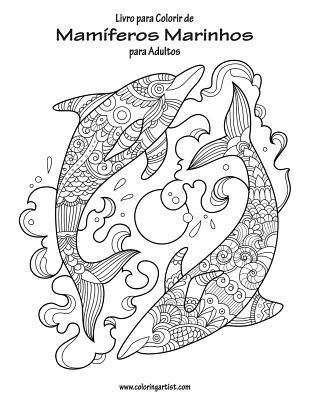 bokomslag Livro para Colorir de Mamíferos Marinhos para Adultos 1