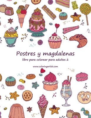 Postres y magdalenas libro para colorear para adultos 2 1