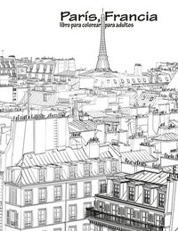bokomslag París, Francia libro para colorear para adultos 1