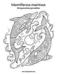 bokomslag Mamiferos marinos libro para colorear para adultos 1