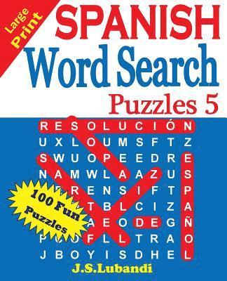 Large Print SPANISH Word Search Puzzles 5 1