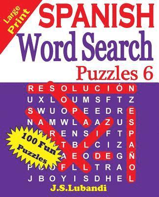 Large Print SPANISH Word Search Puzzles 6 1