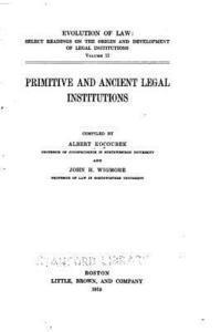 Primitive and Ancient Legal Institutions 1