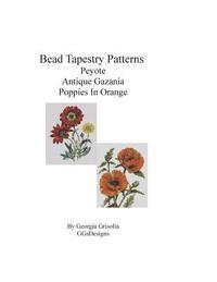 Bead Tapestry Patterns Peyote Antique Gazania Poppies In Orange 1