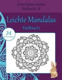 Leichte Mandalas Malbuch: 24 Malvorlagen 1