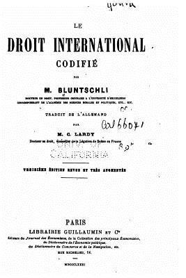 Le droit international codifié 1