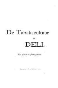 De tabakscultuur in Deli 1