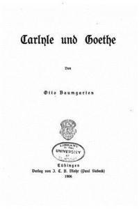 bokomslag Carlyle und Goethe