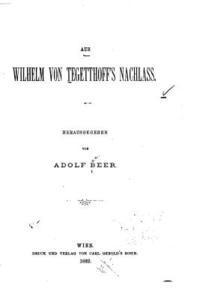 Aus Wilhelm von Tegetthoff's nachlass 1