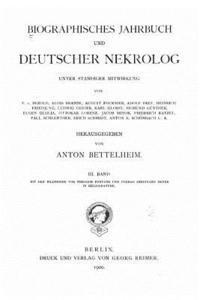 Biographisches Jahrbuch Und Deutscher Nekrolog 1