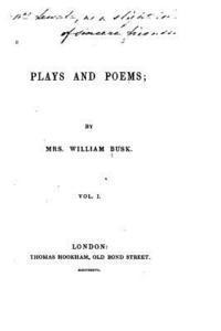 bokomslag Plays and Poems - Vol. I