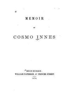 bokomslag Memoir of Cosmo Innes