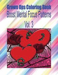 Grown Ups Coloring Book Boost Mental Focus Patterns Vol. 3 Mandalas 1