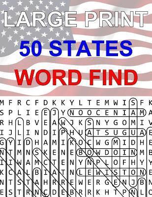 50 States Large Print Word Find 1