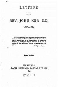 bokomslag Letters of the Rev. John Ker, D.D.