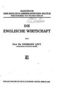 Hermann Levy - Die Englische Wirtschaft, Häftad