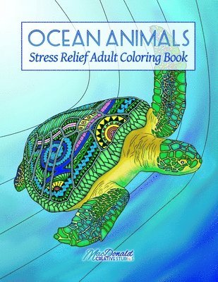 bokomslag Ocean Animals: Stress Relief Adult Coloring Book