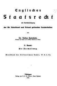 bokomslag Englisches Staatsrecht, Mit Berucksichtigung der fur Schottland und Irland