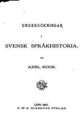 Undersökningar i svensk språkhistoria 1