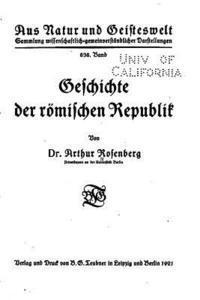 Geschichte der römischen republik 1