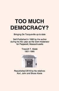 bokomslag Too Much Democracy?: Bringing De Tocqueville up to date