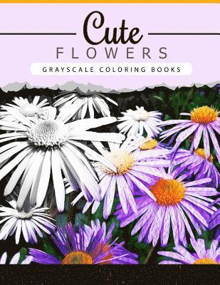 bokomslag Cute Flowers: Grayscale coloring booksfor adults Anti-Stress Art Therapy for Busy People (Adult Coloring Books Series, grayscale fan