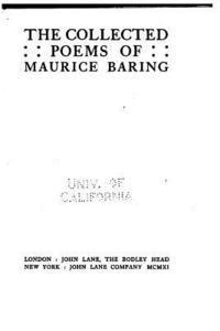 The Collected Poems of Maurice Baring 1