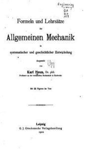 bokomslag Formeln und Lehrsätze der Allgemeinen Mechanik