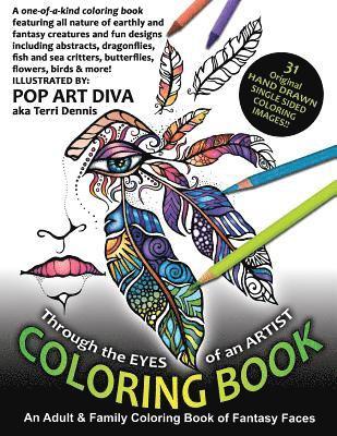 bokomslag Through the Eyes of an Artist Fantasy Art Coloring Book: An Adult & Family Coloring Book of Fantasy Faces