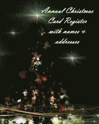 bokomslag Annual Christmas Card Register with names & addresses