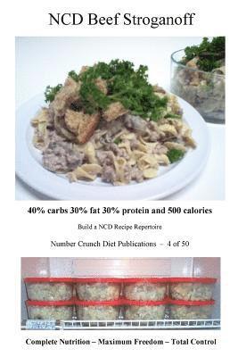 NCD Beef Stroganoff: 40% carbs 30% fat 30% protein and 500 calories 1