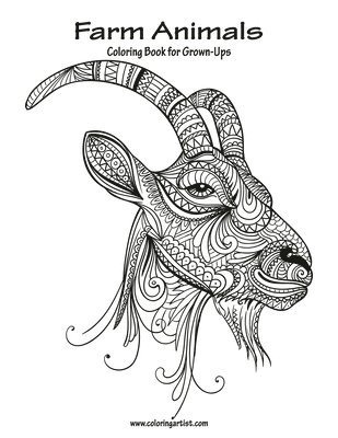 bokomslag Farm Animals Coloring Book for Grown-Ups 1
