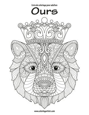 Livre de coloriage pour adultes Ours 1 1