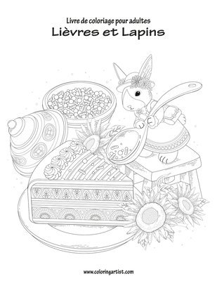 bokomslag Livre de coloriage pour adultes Lièvres et Lapins 1